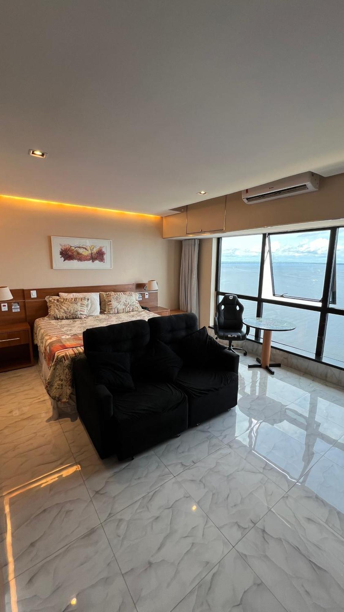 Flat No Condominio Do Edificio Tropical Executive E Residence Com Vista Para O Rio Manaos Extérieur photo