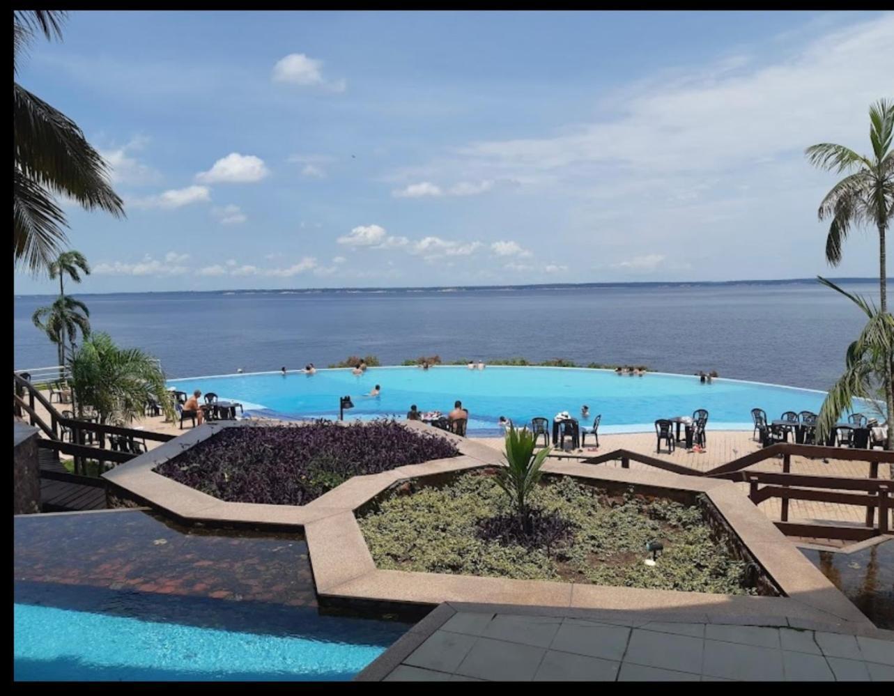 Flat No Condominio Do Edificio Tropical Executive E Residence Com Vista Para O Rio Manaos Extérieur photo